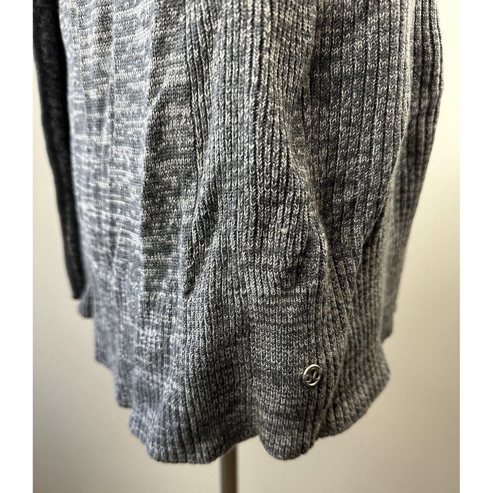 Lululemon Peace of Mind Wrap Hooded Cardi Heathered Dark Slate Silver Spoon Gray - Picture 10 of 10